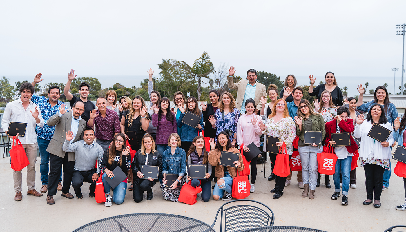 SBCC School of Modern Language students with awards.